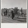 Children coming home from school. Two Rivers Non-Stock Cooperative Company, FSA (Farm Security Administration) co-op. Waterloo, Nebraska.