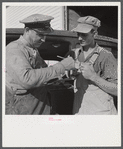 Henry Harringer, in charge of purchasing and marketing enterprise, buying oil and supplies. Two Rivers Non-Stock Cooperative Company, FSA (Farm Security Administration) co-op. Waterloo, Nebraska.