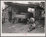 Scene at Doughterty's Mines, a mine in a farm near Falls Creek, Pennsylvania.