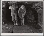 Inside mine workings of Mr. Merritt Bundy at his farm near Penfield. He is a member of the Tri-County Farmers Co-op Market at Du Bois, Pennsylvania.