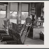 Mr. T.J. Long, president of the Tri-County Farmers Co-op Market in Du Bois, Pennsylvania, at his work in a railroad tower near Du Bois, Pennsylvania.