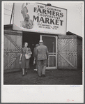 Customers at the entrance of the Tri-County Farmers Co-op Market in Du Bois, Pennsylvania.