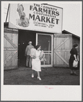 Customers at the entrance of the Tri-County Farmers Co-op Market in Du Bois, Pennsylvania.