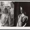 Two of the Dumond children at the back door of their home in Lille, Maine. French-Canadian potato farmers and FSA (Farm Security Administration) clients.