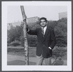 F. M. Esfandiary in New York City (Central Park?)