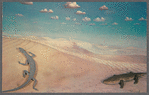 Repitles roaming desert, Grand Canyon National Park postcard