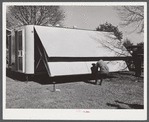 Palace mobile home. Expansion trailer for emergency defense housing demonstrated in Washington tourist camp. Washington, D.C..