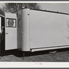 Palace mobile home. Expansion trailer for emergency defense housing demonstrated in Washington tourist camp. Washington, D.C..