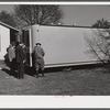 Palace mobile home. Expansion trailer for emergency defense housing demonstrated in Washington tourist camp. Washington, D.C..