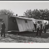 Palace mobile home. Expansion trailer for emergency defense housing demonstrated in Washington tourist camp. Washington, D.C..