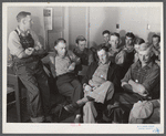 Meeting of members of Two Rivers Non-Stock Cooperative Association, FSA (Farm Security Administration) project. Waterloo, Nebraska.