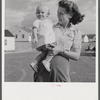 Radford, Virginia. Mrs. M.B. Henderson, wife of a defense worker, and their daughter, who live in Sunset Village FSA (Farm Security Administration) project.