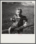 Phyllis Fleming, daughter of defense worker, Floyd W. Fleming from Spencer, North Carolina, who lives in new rural home built by FSA (Farm Security Administration) on T.H. Walter's farm near Radford, Virginia.