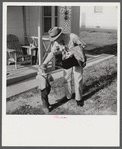 Radford, Virginia. Fred B. Williams from Savannah, Georgia, a safety engineer at the power plant, leaving his home to go to work. Sunset Village, a FSA (Farm Security Administration) project for defense workers.