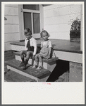Elsie, Marie, and Howard Jr., children of Mr. Howard H. Smith from Galax, Virginia who live in new rural home built by FSA (Farm Security Administration) on J.T. Nolley's property. Riner Virginia, near Radford.