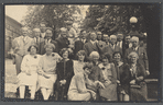Magicians and family in the garden of the Hotel Rouclere