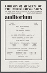Program for Don't Bother Me, I Can't Cope at the Bruno Walter Auditorium, Library for the Performing Arts