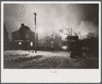 The Aliquippa plant of the Jones and Laughlin Company seen from across the Ohio River in Baden, Pennsylvania.
