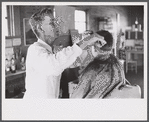 Mr. J.H. Parham, barber and notary public in Centralhatchee, Heard County, Georgia.