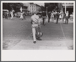Soldier from Fort Benning on a street in Columbus, Georgia.