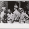 Soldiers from Fort Benning on a street in Columbus, Georgia.