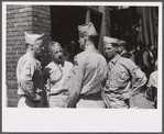 Soldiers from Fort Benning on a street in Columbus, Georgia.