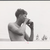 Soldier playing "sweet potato." Camp Shelby near Hattiesburg, Mississippi.