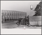 Pickets outside a textile mill in Greensboro, Green County, Georgia.