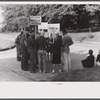 Pickets outside a textile mill in Greensboro, Green County, Georgia.