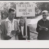 Pickets outside a textile mill in Greensboro, Green County, Georgia.