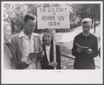 Pickets outside a textile mill in Greensboro, Green County, Georgia.