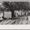 Pickets outside a textile mill in Greensboro, Greene County, Georgia.
