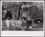 In a trailer camp in Childersburg, Alabama. Many workmen and their families living here are either waiting for job openings or already have jobs at the nearby powder plant.