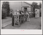 Filling out applications for employment at the Du Pont powder plant near Childersburg, at the employment office in Sylacauga, Alabama.