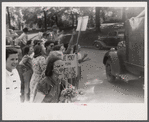 CIO pickets jeering at few workers who were entering a mill in Greensboro, Greene County, Georgia.