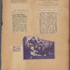 Press clippings relating to the Lenox Hill Players' 1926 season, including a halftone photograph of the stage production 'Tis Pity She's a Whore