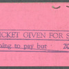 Ticket stub for performance of Paul Gilmore and Virginia Gilmore in the stage production This Thing Called Love at the 63rd Street Theatre