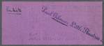 Ticket stub for performance of Paul Gilmore at the Cherry Lane Theatre