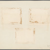 Three mounted photographs of unidentified personnel of the Living Theatre during the stage production R.U.R