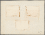 Three mounted photographs of unidentified personnel of the Living Theatre during the stage production R.U.R