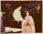 Three mounted photographs of unidentified personnel of the Living Theatre during the stage production R.U.R