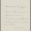 Undated letter from Jaroslav Čermák to Monsieur Van Gogh