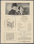 Back cover credit page of the souvenir program for the stage production The Bishop Misbehaves featuring Paul Gilmore and Virginia Gilmore in the stage production Accent on Youth