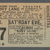 Ticket stub for the Cherry Lane Theater stage production Baby Mine featuring Paul Gilmore and Virginia Gilmore