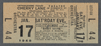 Ticket stub for the Cherry Lane Theater stage production Baby Mine featuring Paul Gilmore and Virginia Gilmore