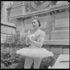 Nora Kaye outdoors in costume for "Princess Aurora"