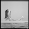 Boot and high heeled shoe
