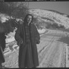 Unidentified woman outdoors