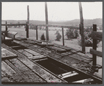 Top of a coal tipple overlooking farm country near Ellen Mills, Pennsylvania.
