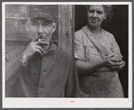 Mr. and Mrs. Ben Harris. They come from Luzerne County Pennsylvania. Have goats, and sell goats milk. Do hardly any farming. Live in the submarginal farm area of Rumsey Hill, near Erin, New York.